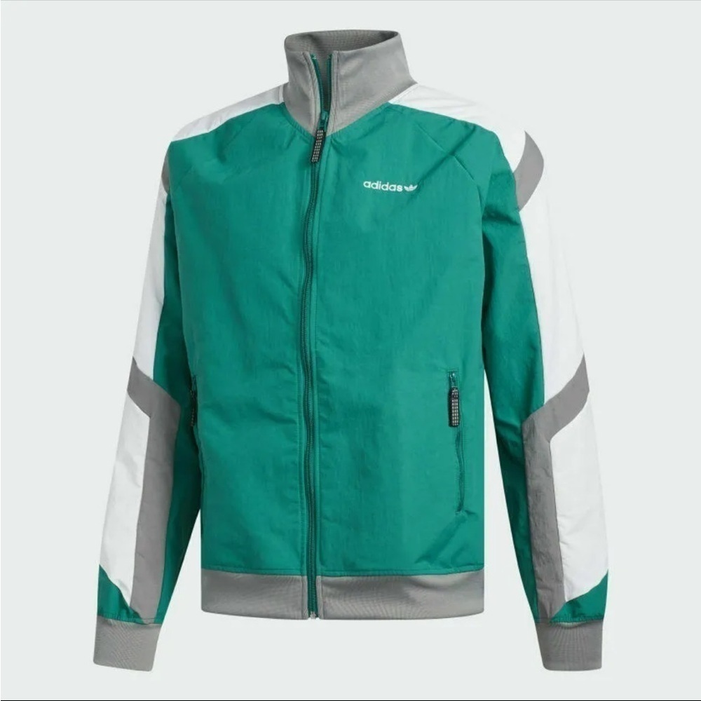 [adidas Originals] EQT Block Windbreaker Jacket - Green - M